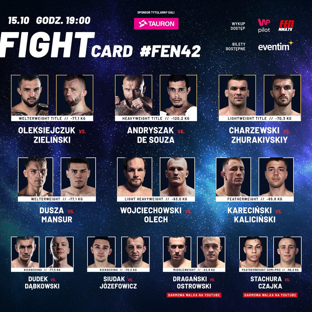 FEN 42 Fight Card