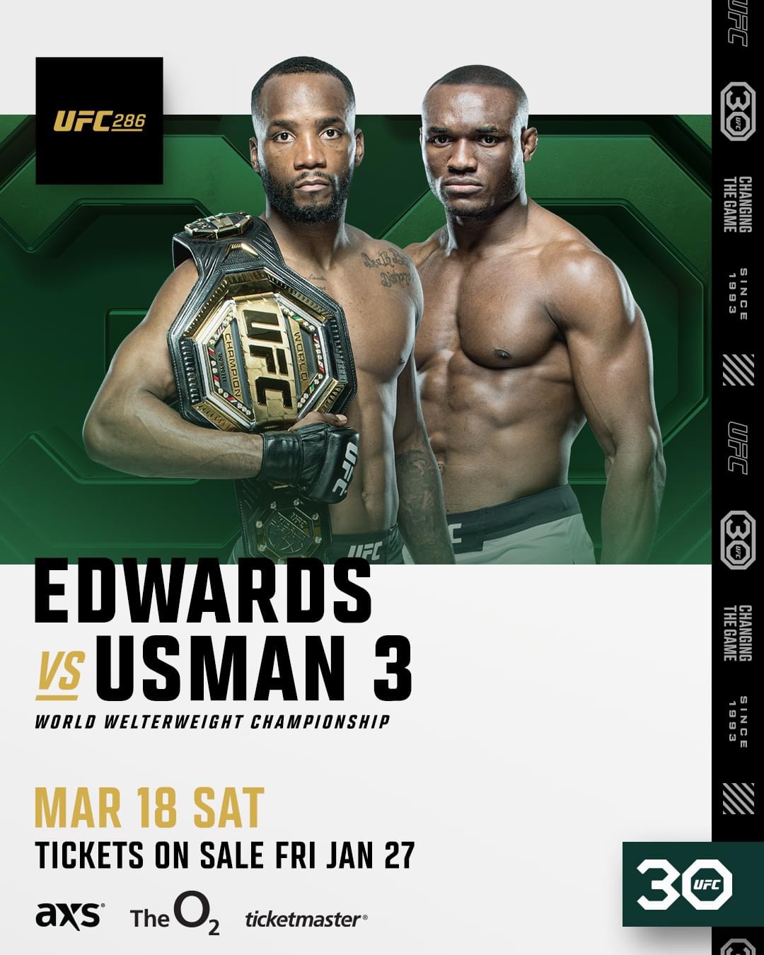 UFC 286: Leon Edwards vs Kamaru Usman 18 marca w Londynie