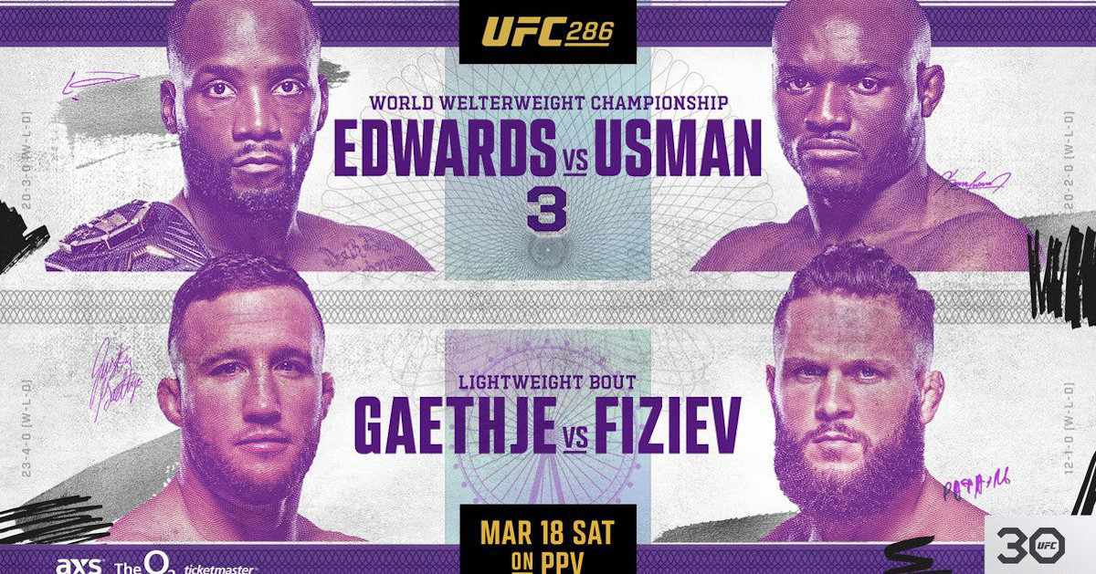 UFC 286: Edwards kontra Usman 3 – wyniki ważenia przed galą w Londynie