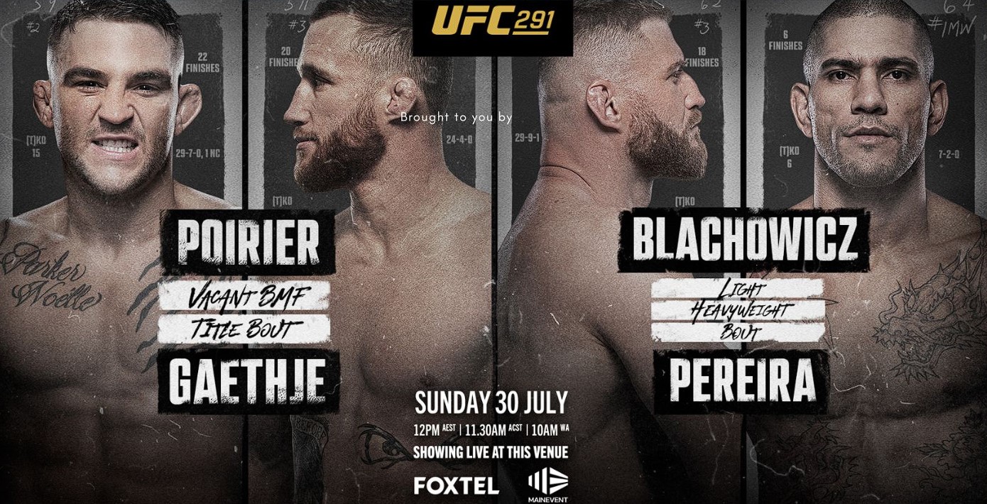 UFC 291: Poirier vs Gaethje 2 / Błachowicz vs Pereira | WYNIKI NA ŻYWO OD 01:00