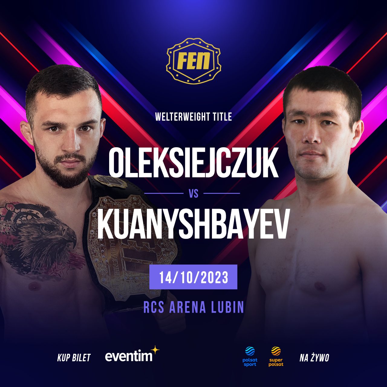 FEN 51: Kuanyshbayev rywalem Oleksiejczuka w czwartej obronie tytułu