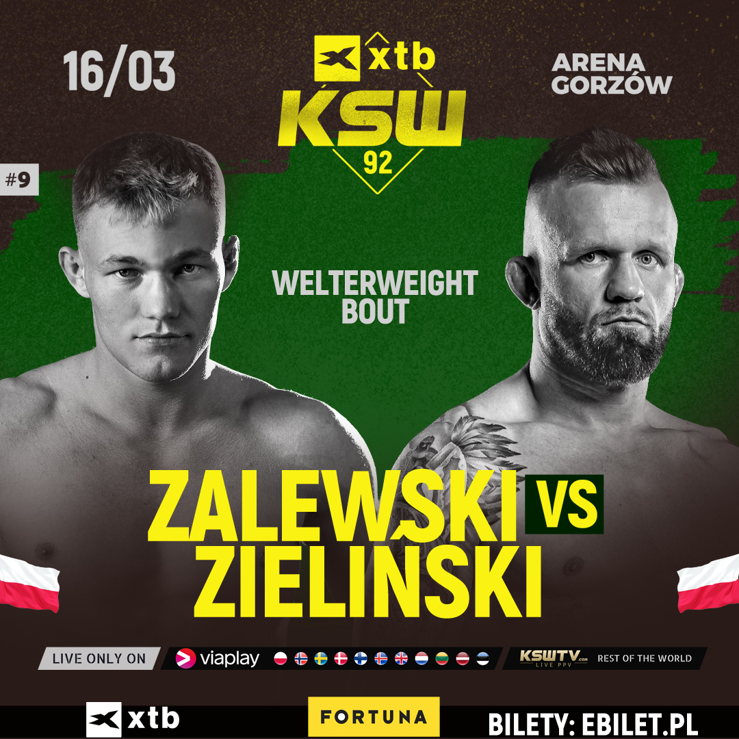KSW 92: Niepokonany Wiktor Zalewski zmierzy się z doświadczonym Adrianem Zielińskim