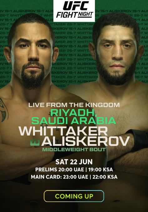 UFC on ABC 6: Whittaker vs Aliskerov | WYNIKI NA ŻYWO