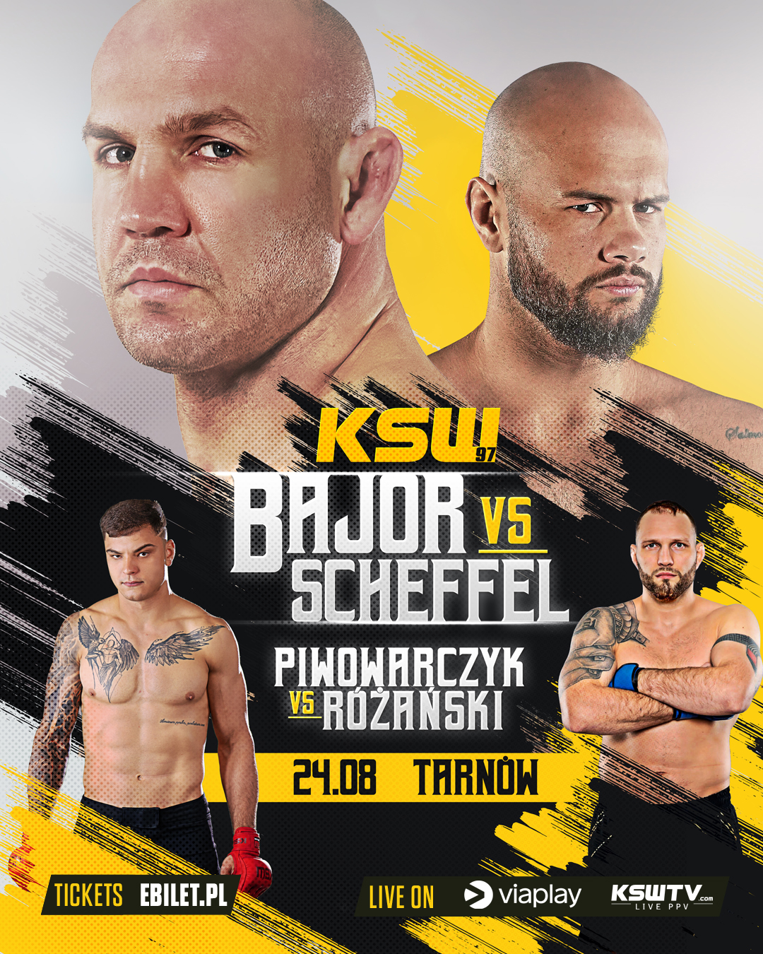 KSW 97: Bajor vs Scheffel | WYNIKI NA ŻYWO