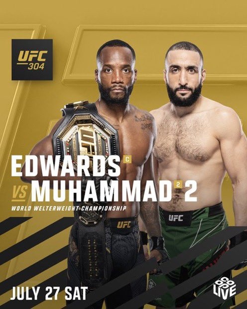 UFC 304: Edwards vs Muhammad 2 | WYNIKI NA ŻYWO