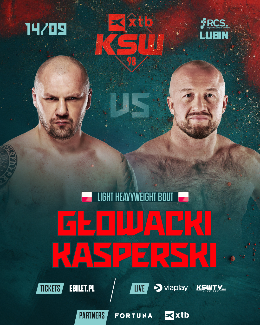 KSW 98: Starcie Głowacki vs Kasperski dodane do karty walk