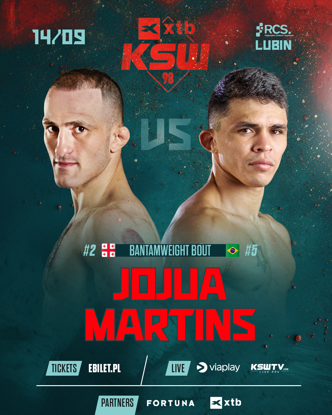 KSW 98: Starcie w czubie kategorii koguciej dodane do karty walk