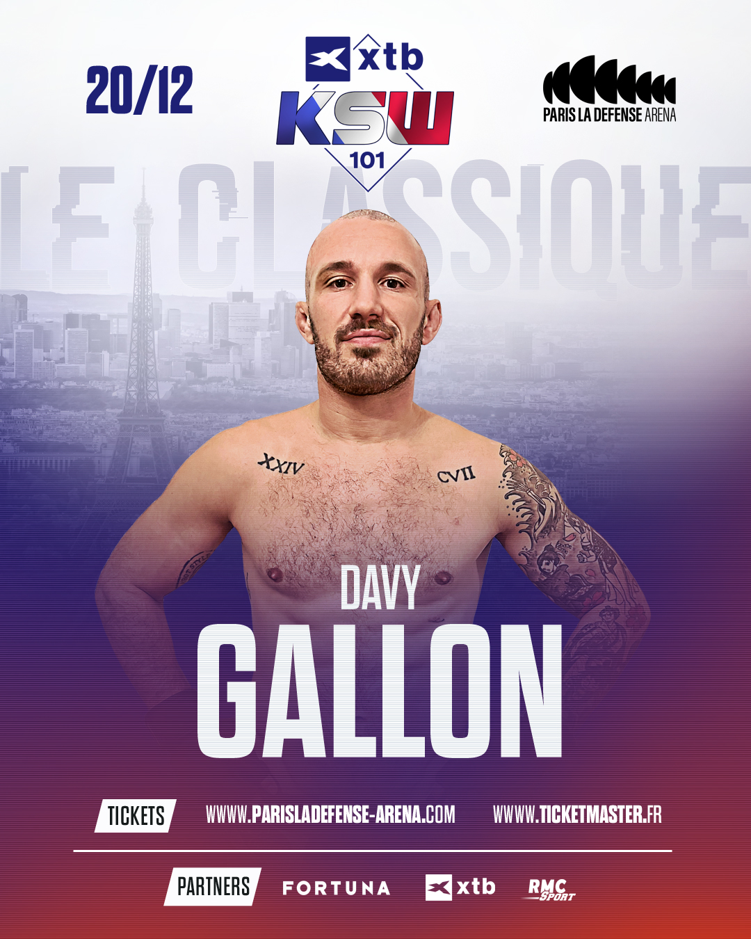 KSW 101: Davy Gallon kolejnym bohaterem gali KSW w Paryżu