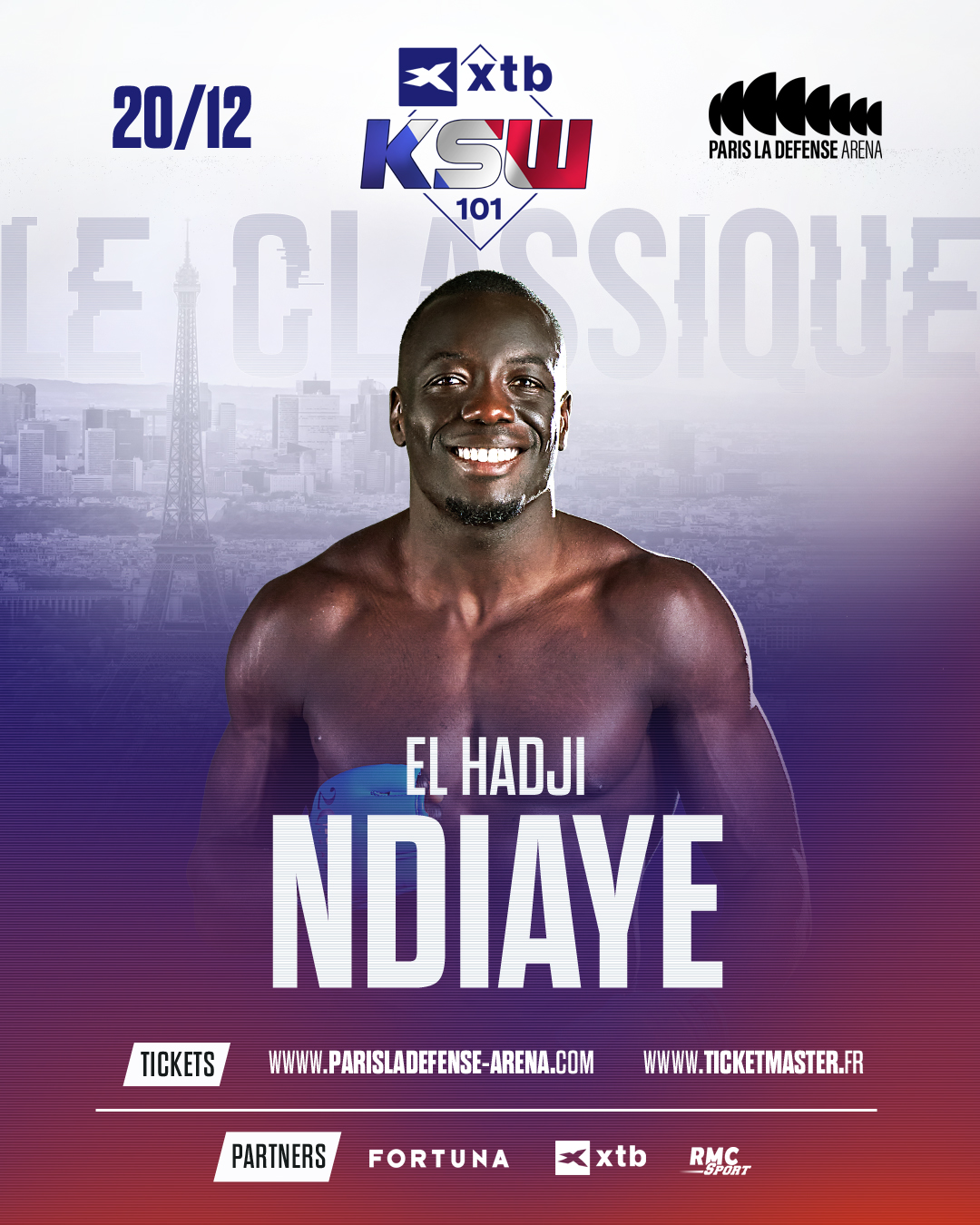 KSW 101: El Hadji Ndiaye dołącza do karty walk gali KSW w Paryżu