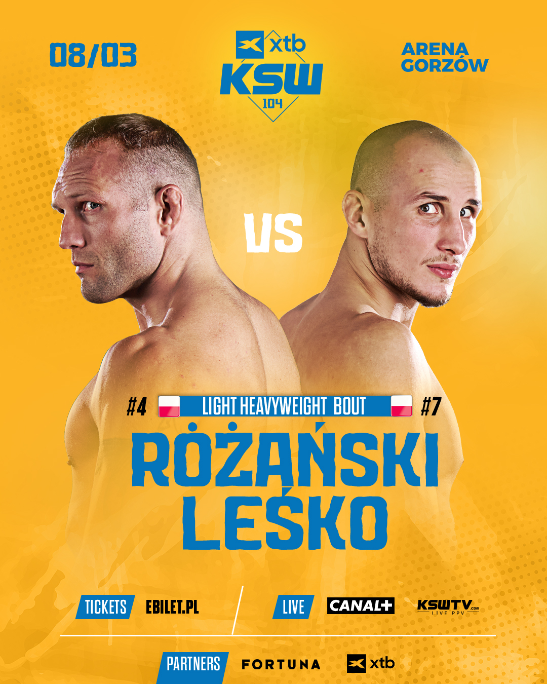 KSW 104: Mocne starcia w wadze półciężkiej