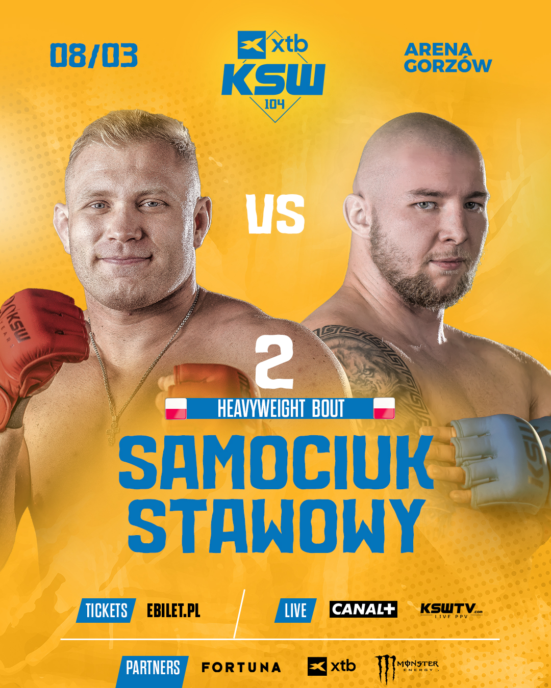 KSW 104: Rewanż wagi ciężkiej dodany do karty walk