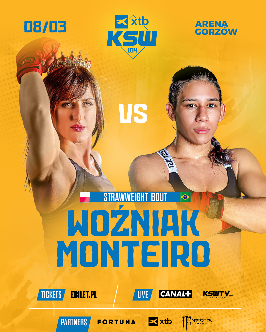 KSW 104 Wozniak Monteiro