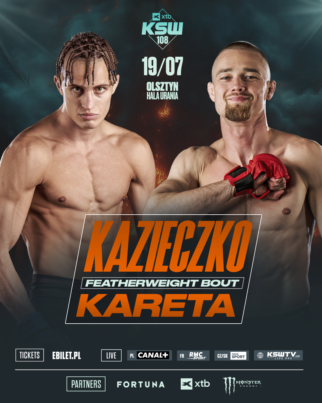 Wojciech Kazieczko zmierzy się z Dawidem Karetą podczas gali KSW 108