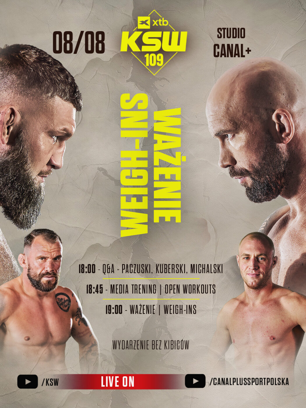 Wyniki porannego ważenia przed galą KSW 109