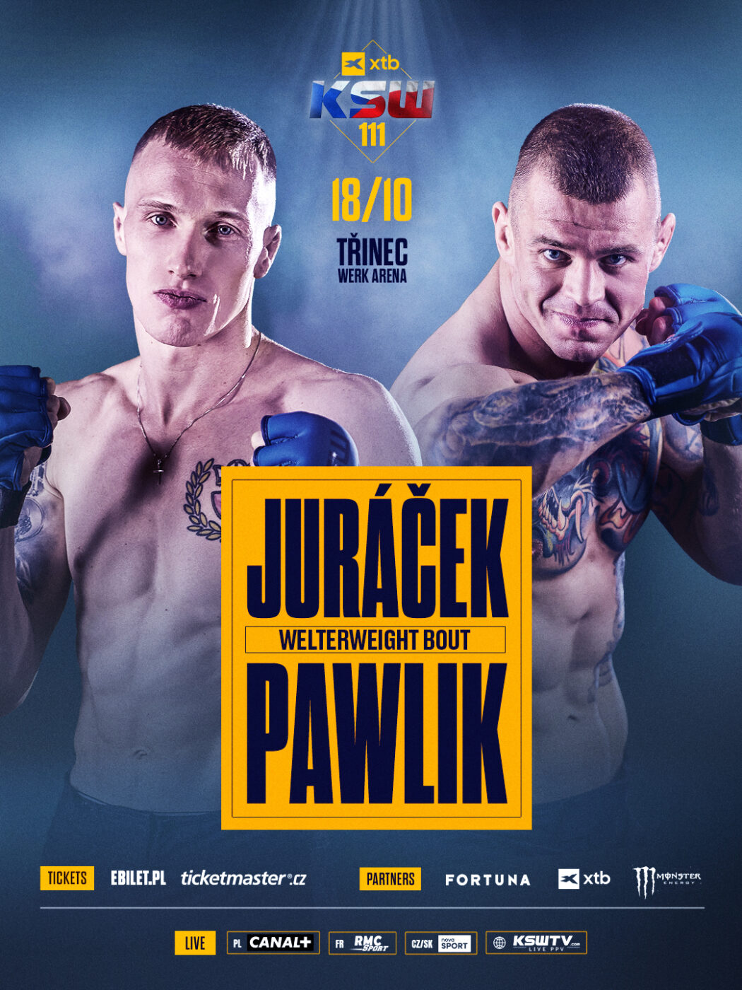 Czesko-polski pojedynek w wadze półśredniej dodany do karty walk KSW 111