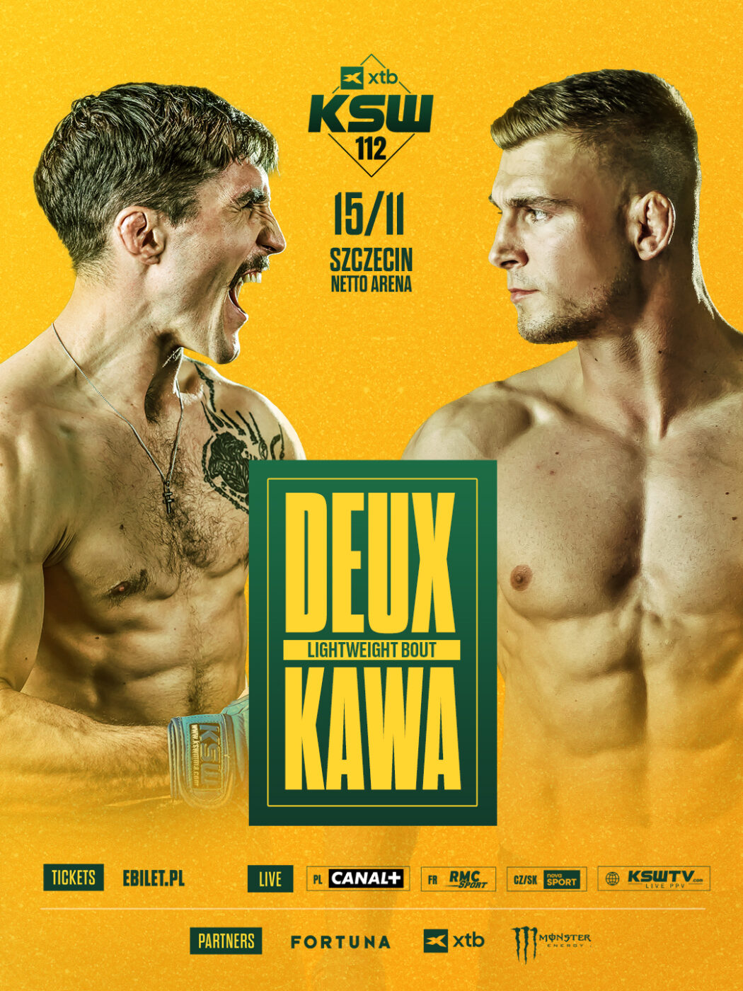 Hugo Deux zmierzy się z Wojciechem Kawą podczas KSW 112