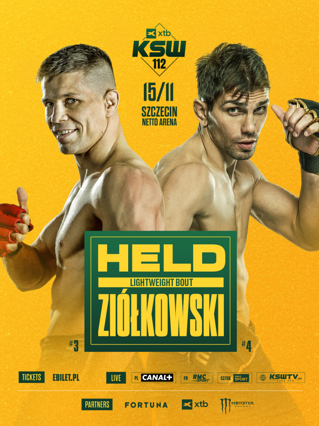 Held vs Ziółkowski! Wielkie starcie w wadze lekkiej na gali KSW 112