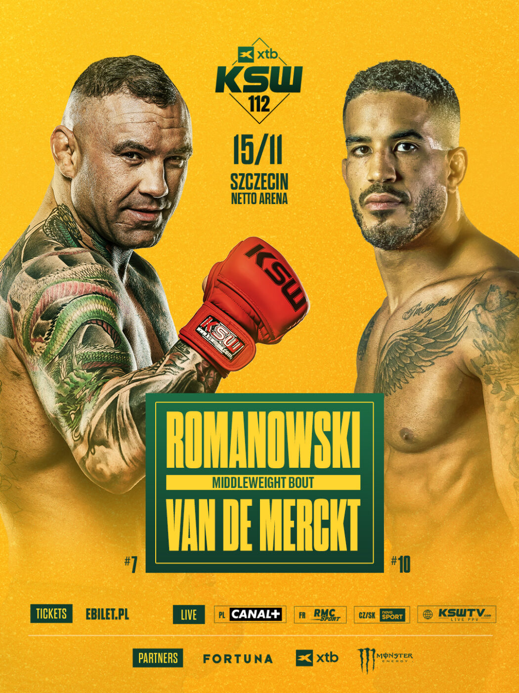 Romanowski zmierzy się z Van De Mercktem na gali KSW 112
