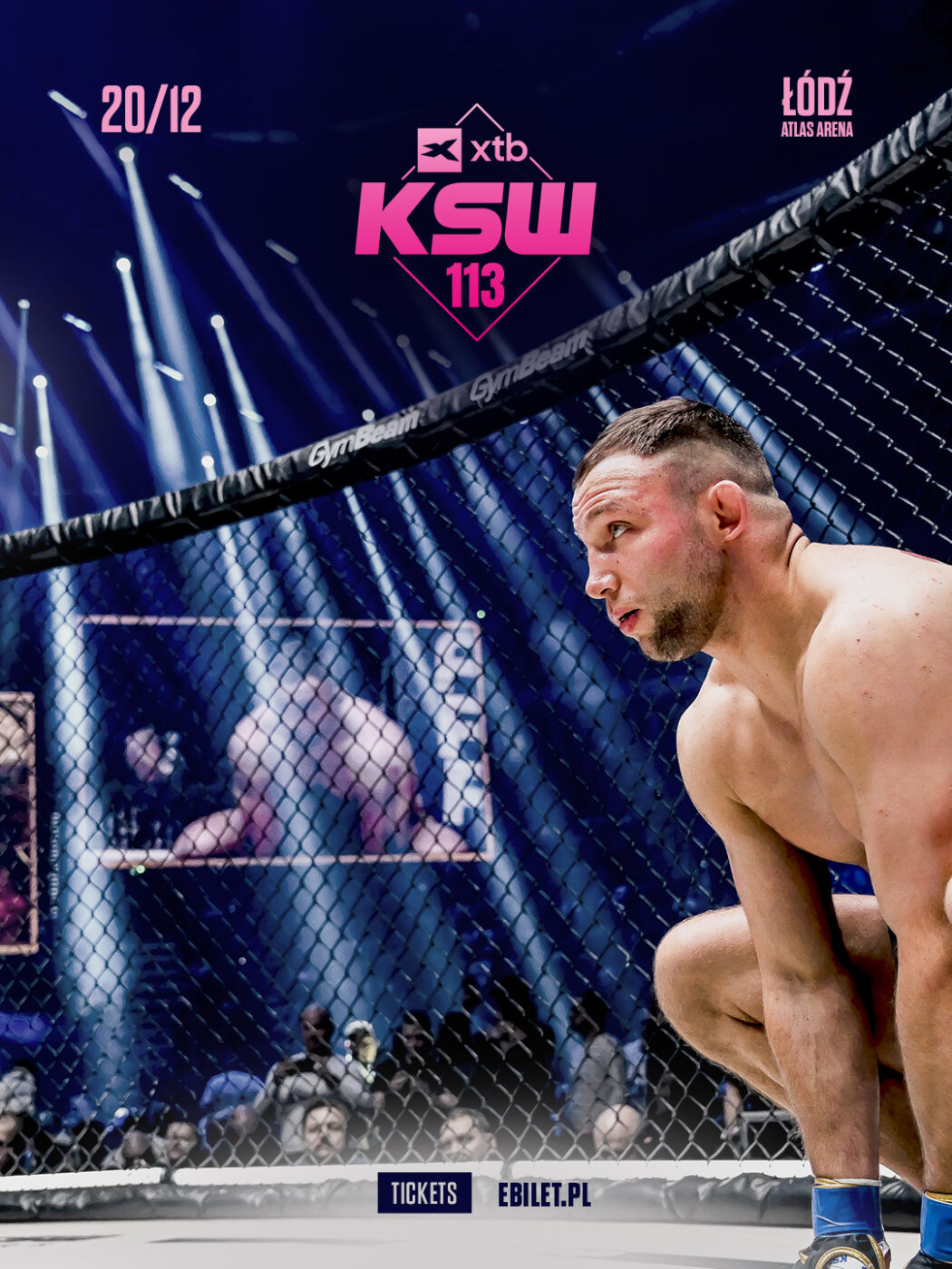 Adrian Bartosiński w walce wieczoru gali KSW 113 w Atlas Arenie