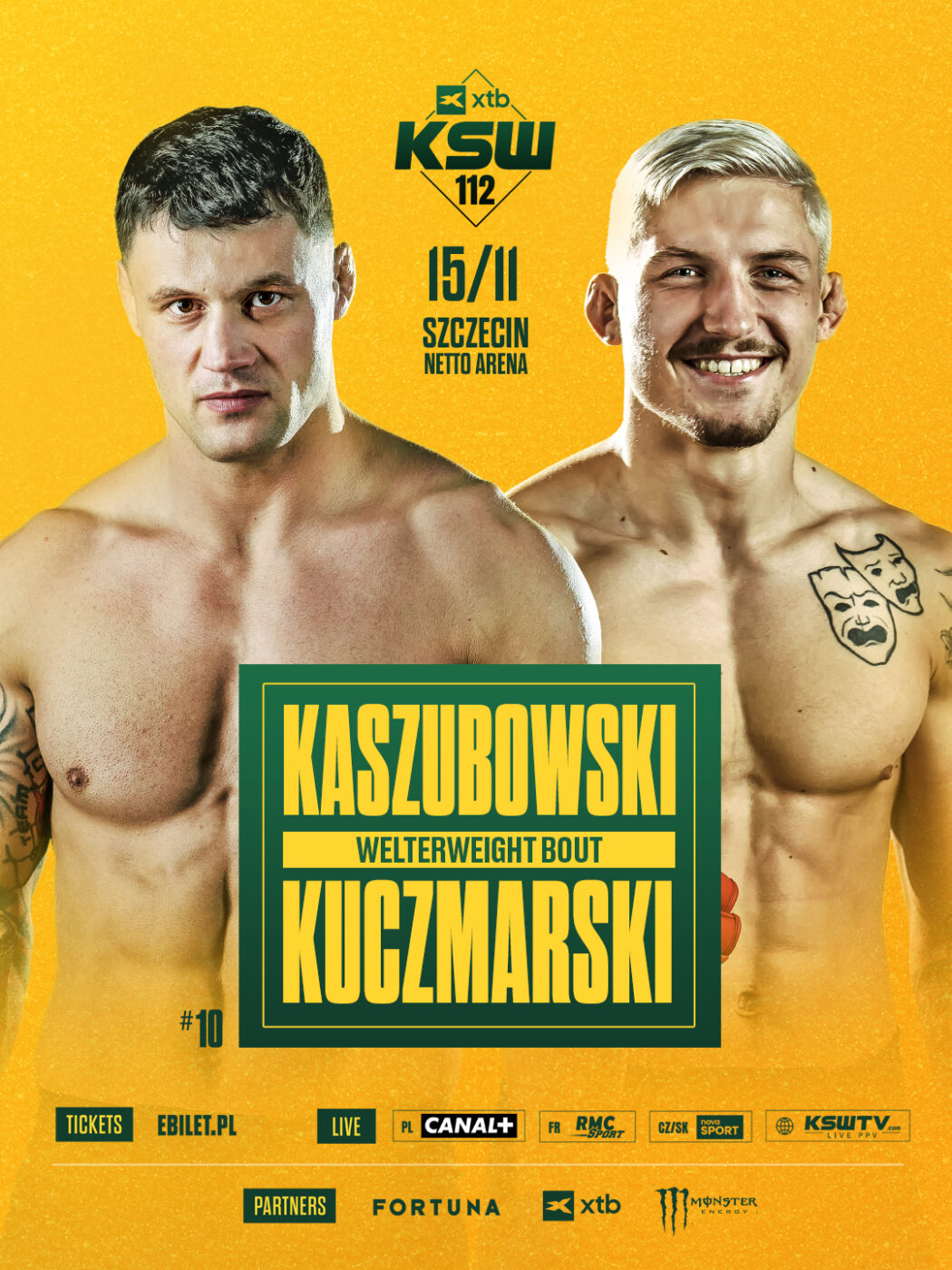 Kaszubowski vs Kuczmarski kolejną walką gali KSW 112 w Szczecinie
