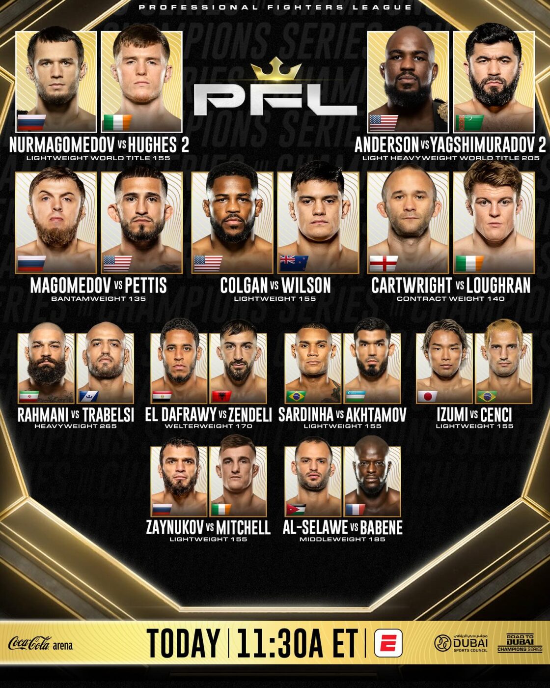 PFL Champions Series 2: Nurmagomedov vs Hughes | WYNIKI NA ŻYWO