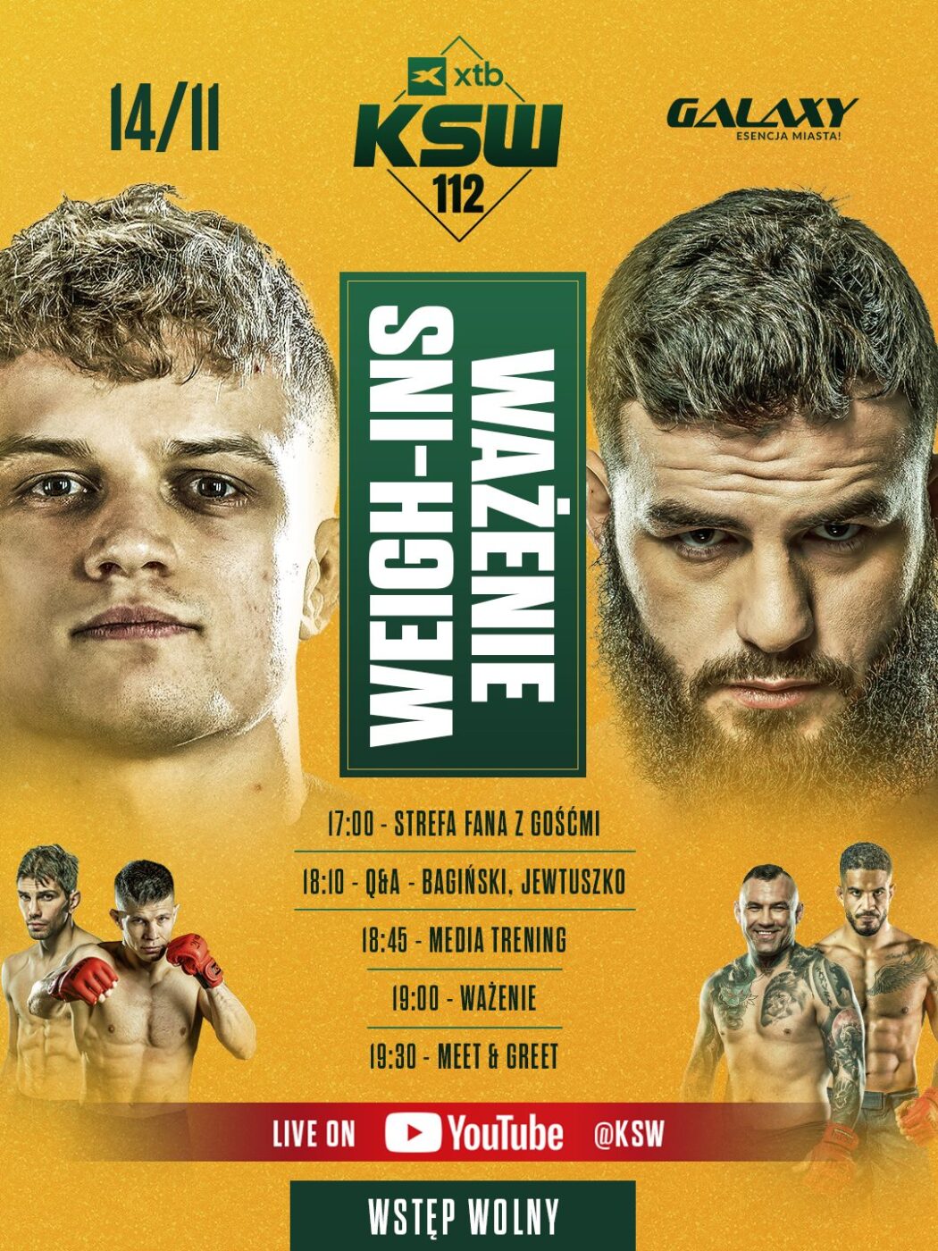 Wyniki porannego ważenia przed galą KSW 112 w Szczecinie