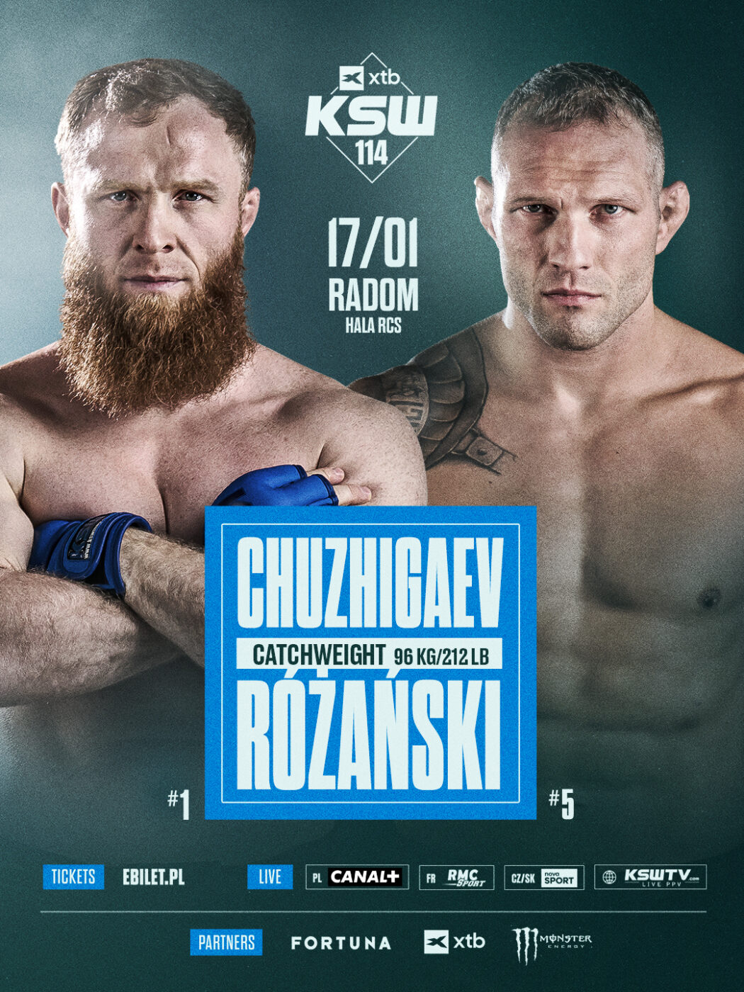 Chuzhigaev z nowym rywalem na galę KSW 114