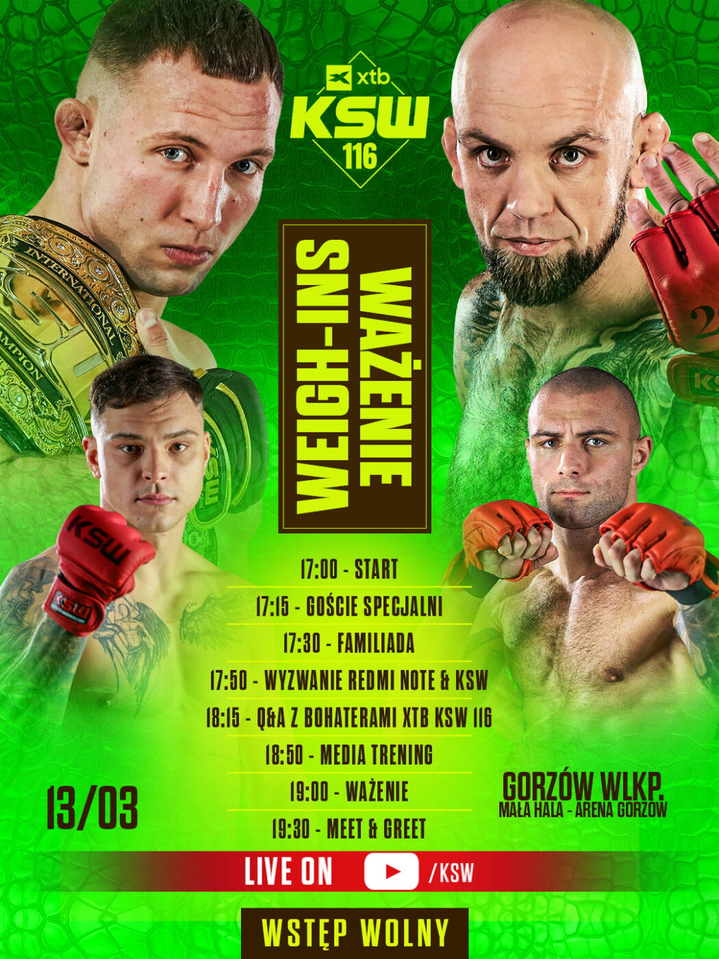 Wyniki porannego ważenia przed galą KSW 116 w Gorzowie Wielkopolskim