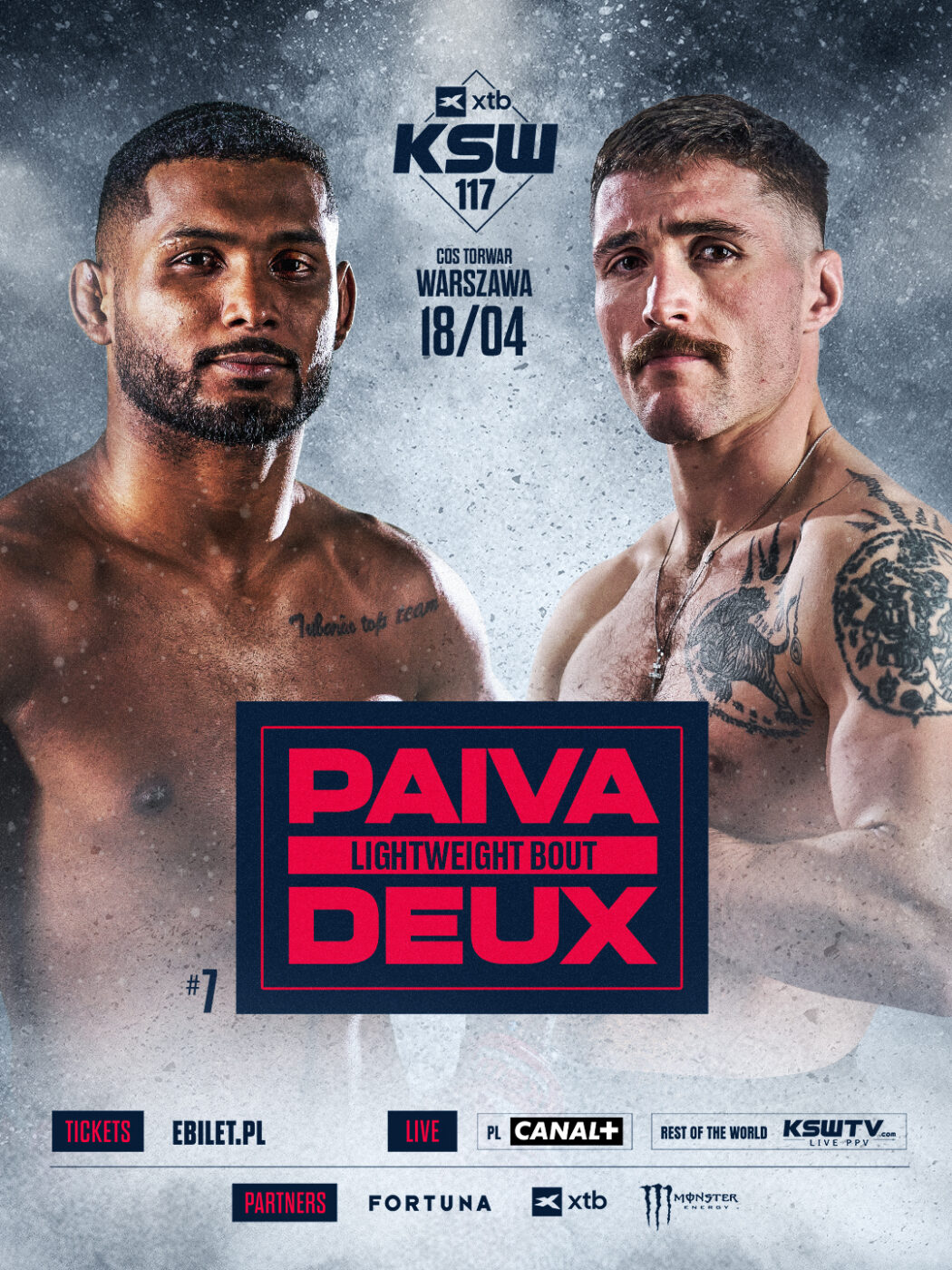 Brazylijsko-francuski pojedynek dodany do karty walk gali KSW 117