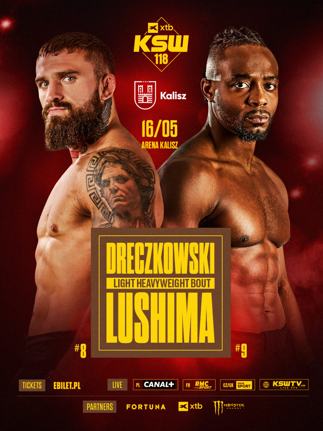 Mocne starcie w wadze półciężkiej dodane do karty walk gali KSW 118