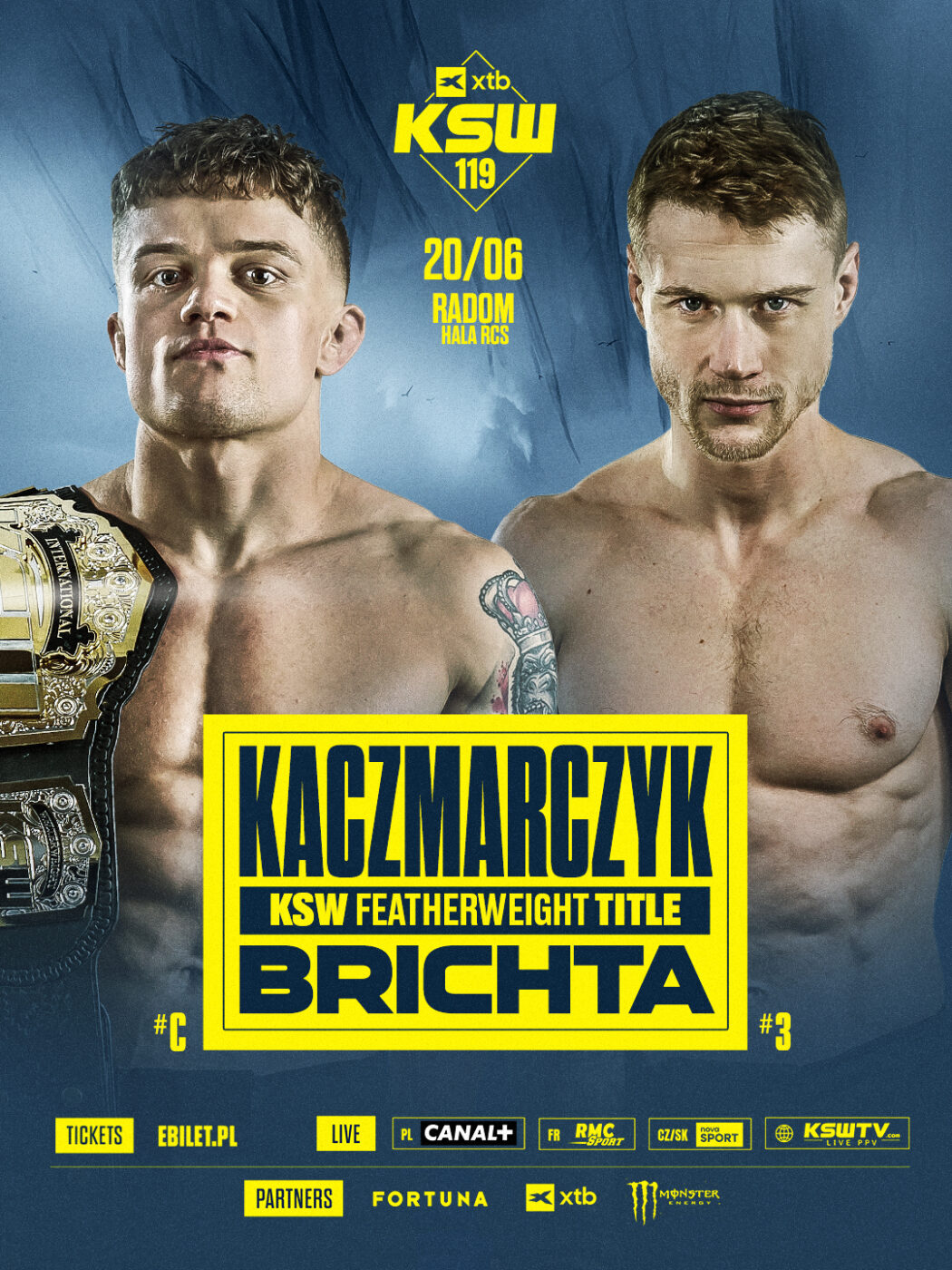 Kaczmarczyk vs. Brichta! Starcie o pas walką wieczoru gali KSW w Radomiu