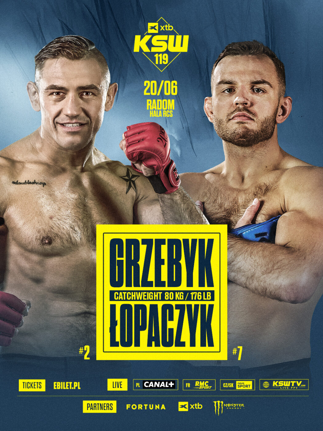Andrzej Grzebyk kontra Tymoteusz Łopaczyk na gali KSW 119