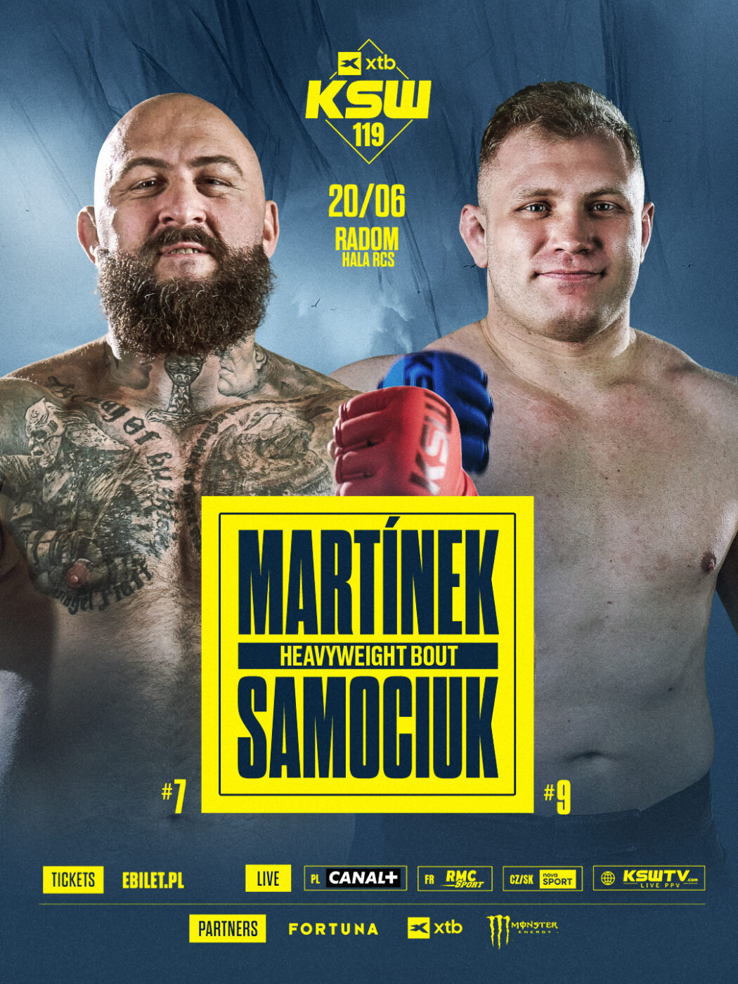 Starcie wagi ciężkiej dodane do karty walk gali KSW 119