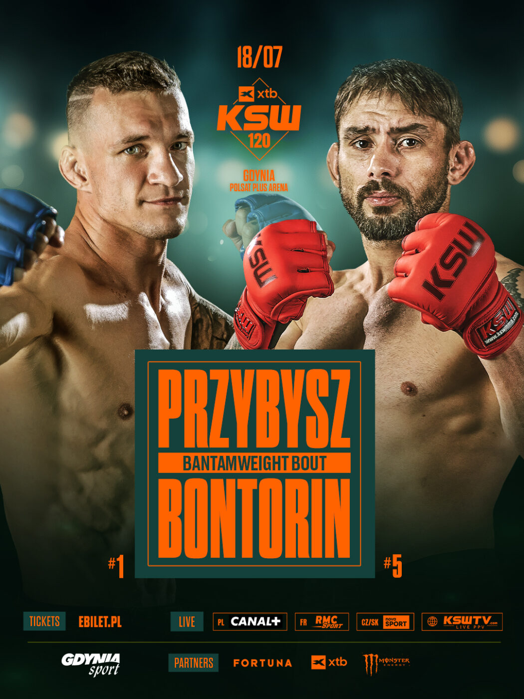Przybysz vs. Bontorin! Mocne starcie w kategorii koguciej na gali KSW w Gdyni