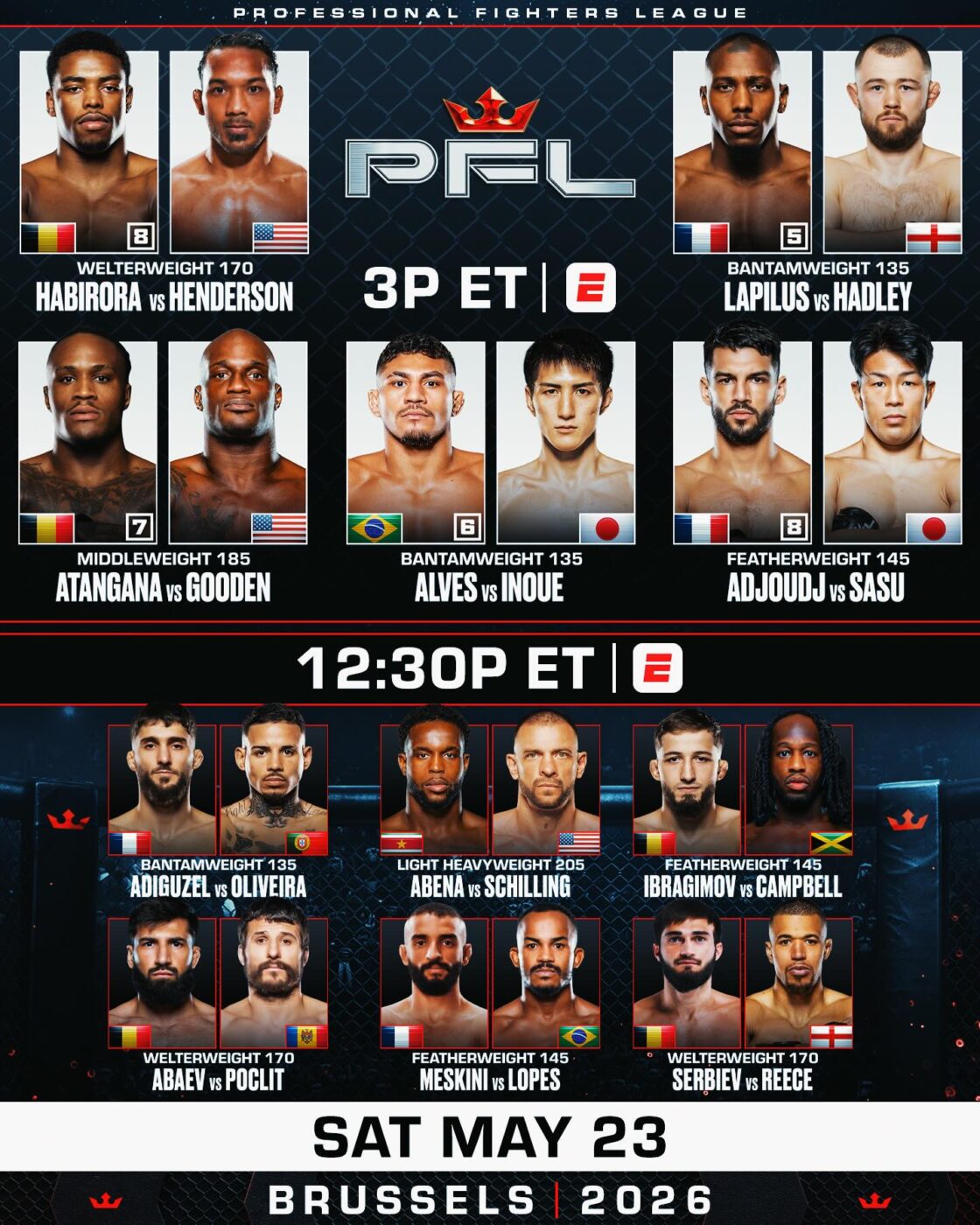 PFL Brussels: Habirora vs Henderson | WYNIKI NA ŻYWO