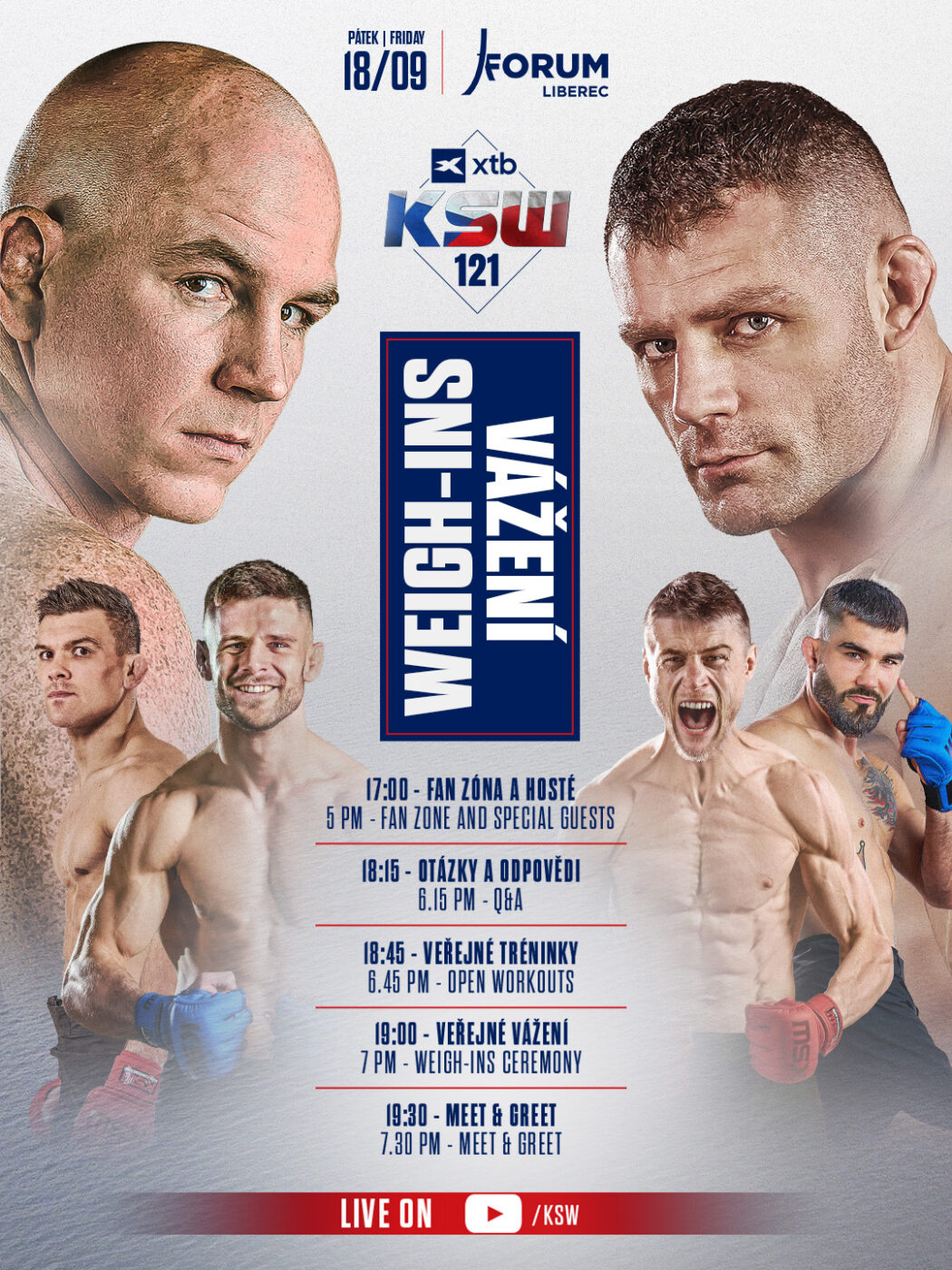 Wyniki porannego ważenia przed galą KSW 121 w Libercu